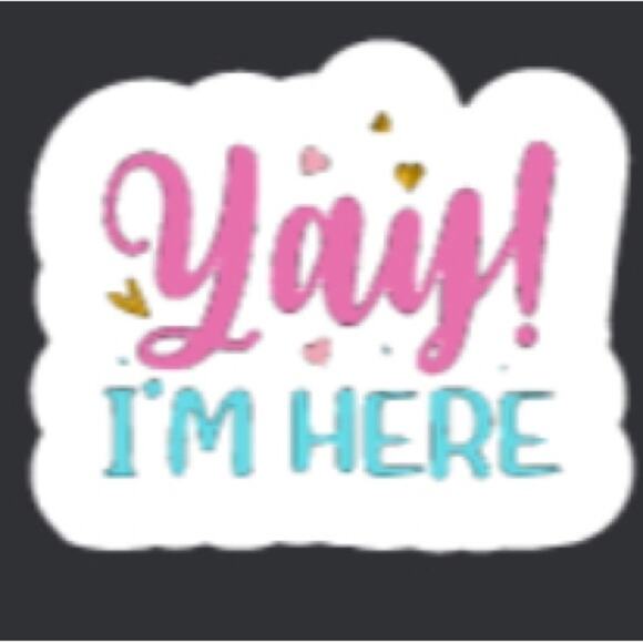 Yay I’m Here Taste 100 Count Handmade Stickers - Picture 2 of 6